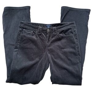 Tommy Hilfiger Women's Dark Corduroy Gray Bootcut Leg Long Tall Pants